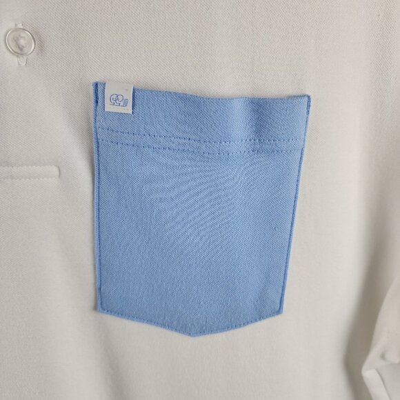 Good Good Polo Men XL White Blue Fighting For Par S/S Golf Polo - Picture 6 of 7